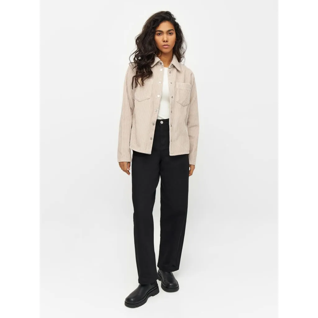 KCA 2190013 Irregular corduroy overshirt 1228 light feather gray women