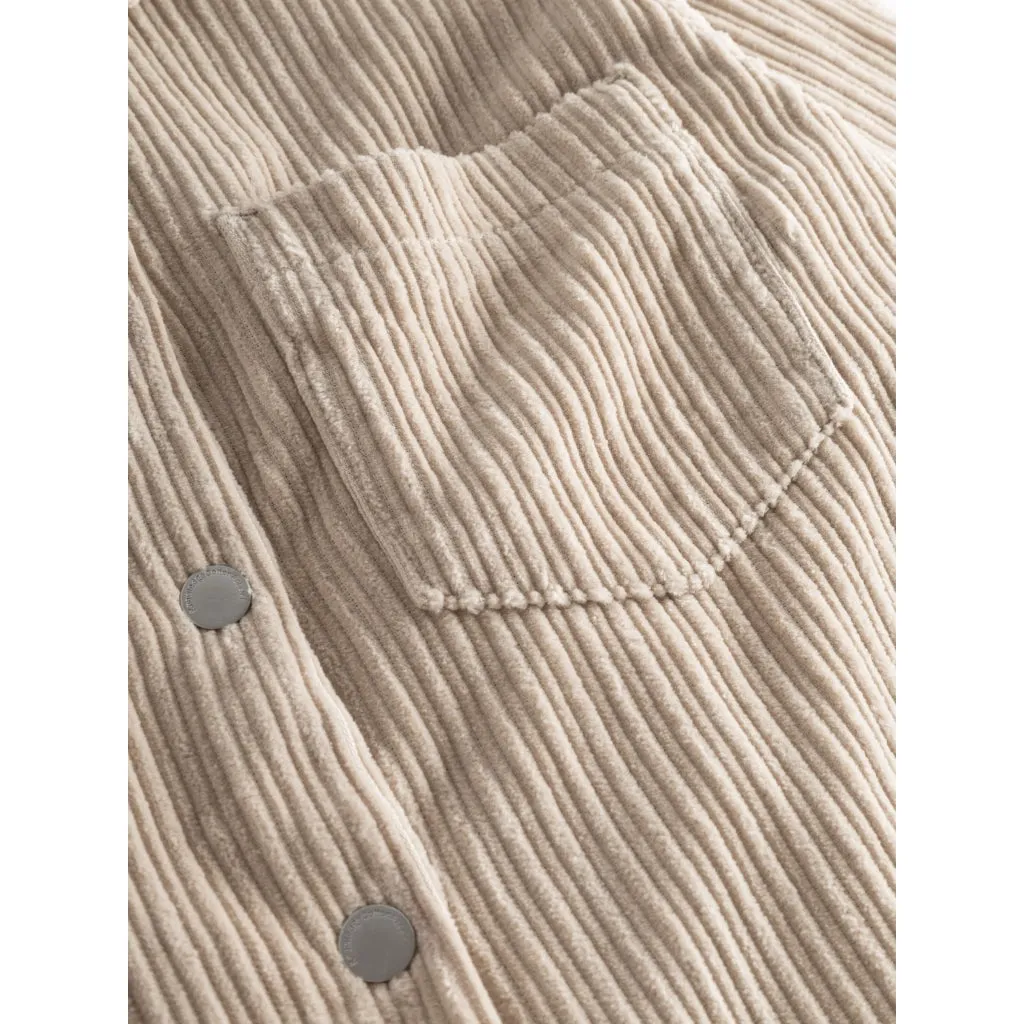 KCA 2190013 Irregular corduroy overshirt 1228 light feather gray women
