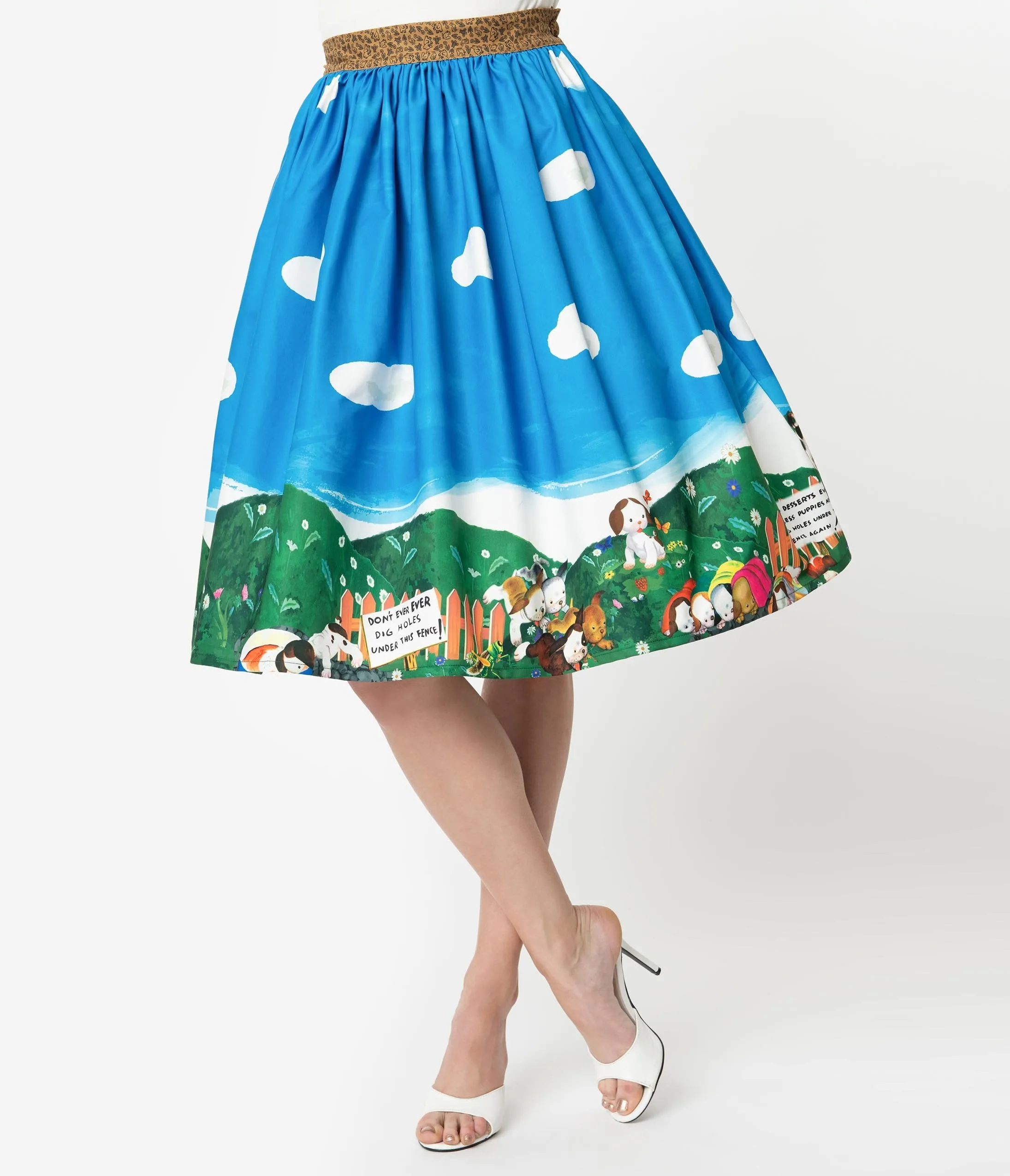 Little Golden Books x Unique Vintage Poky Little Puppy Swing Skirt