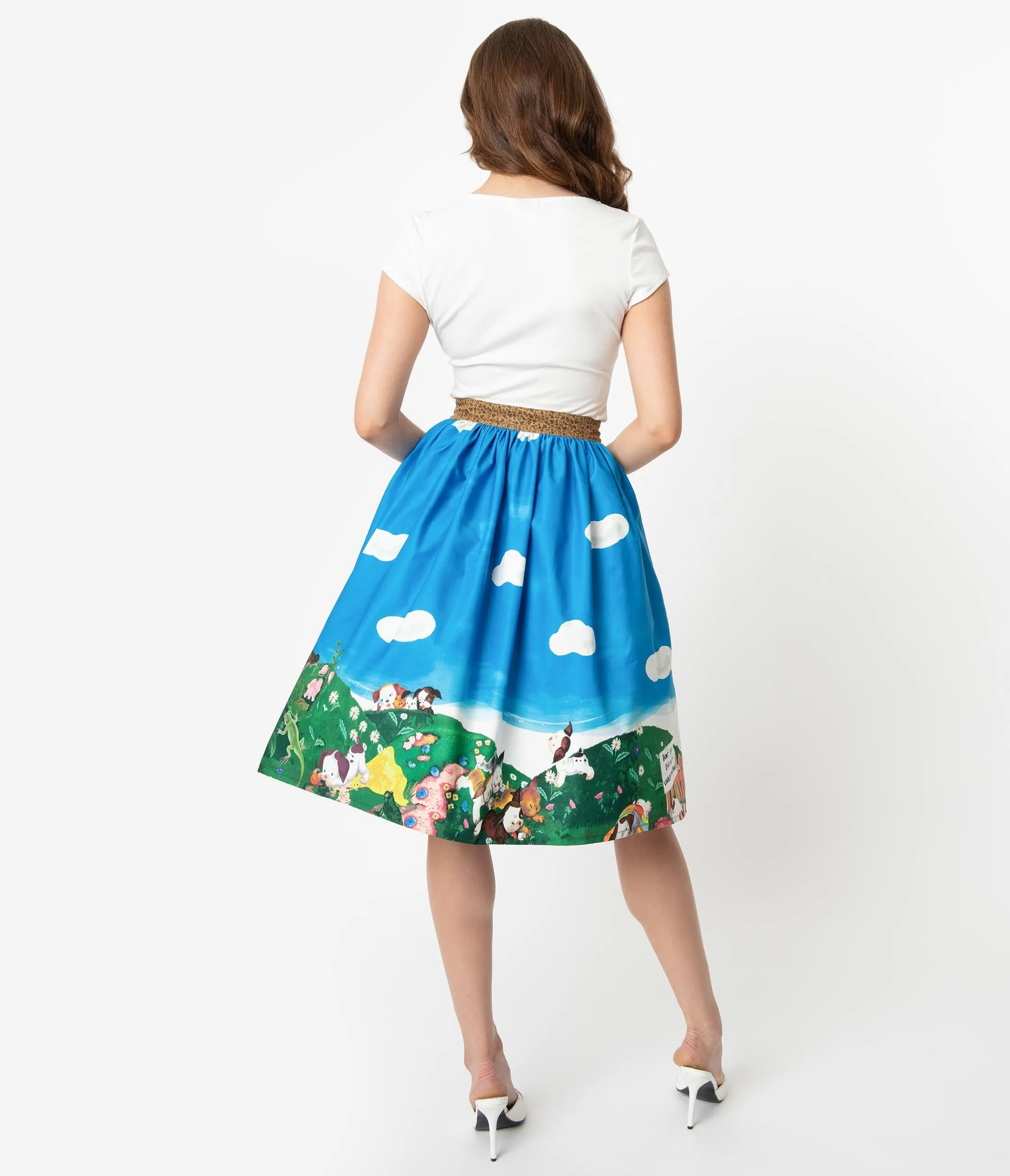 Little Golden Books x Unique Vintage Poky Little Puppy Swing Skirt