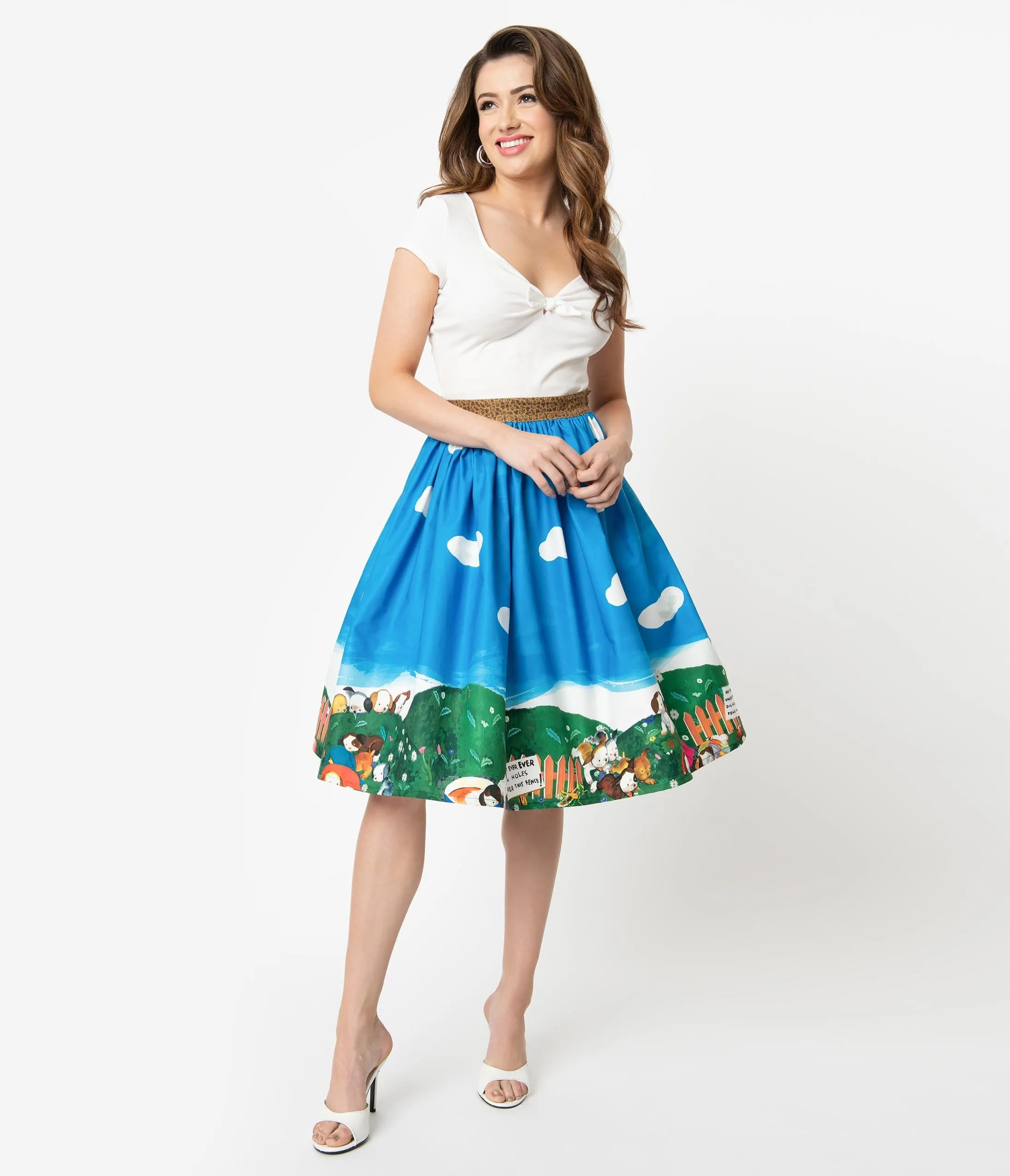 Little Golden Books x Unique Vintage Poky Little Puppy Swing Skirt