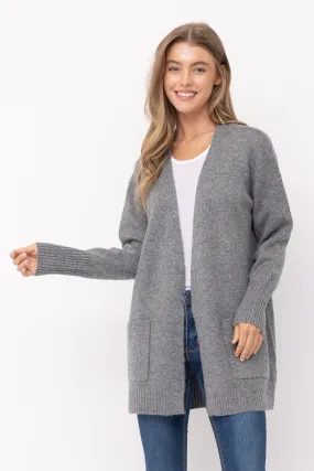 Long Road Ahead Heather Gray Long Sleeve Cardigan