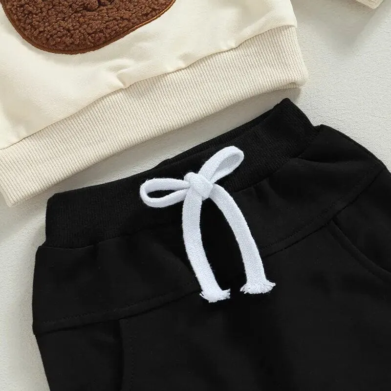 Long Sleeve Fuzzy Bear Baby Set