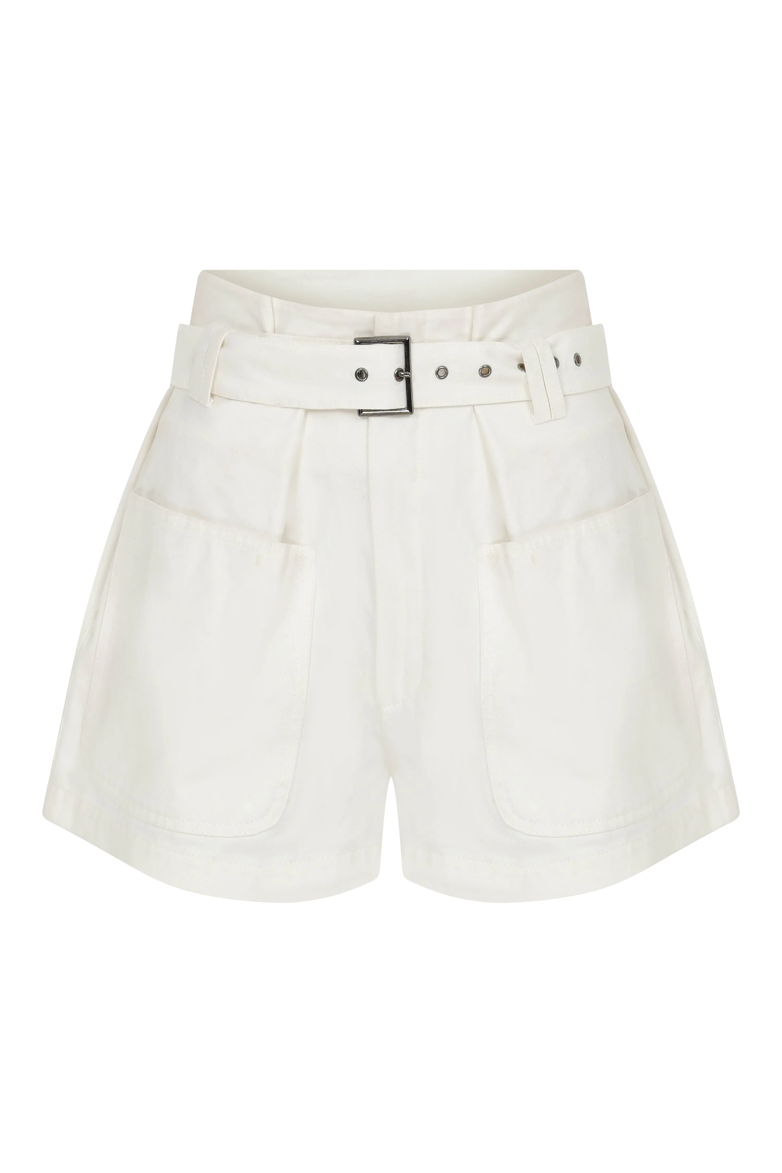 Louis White Cotton Shorts