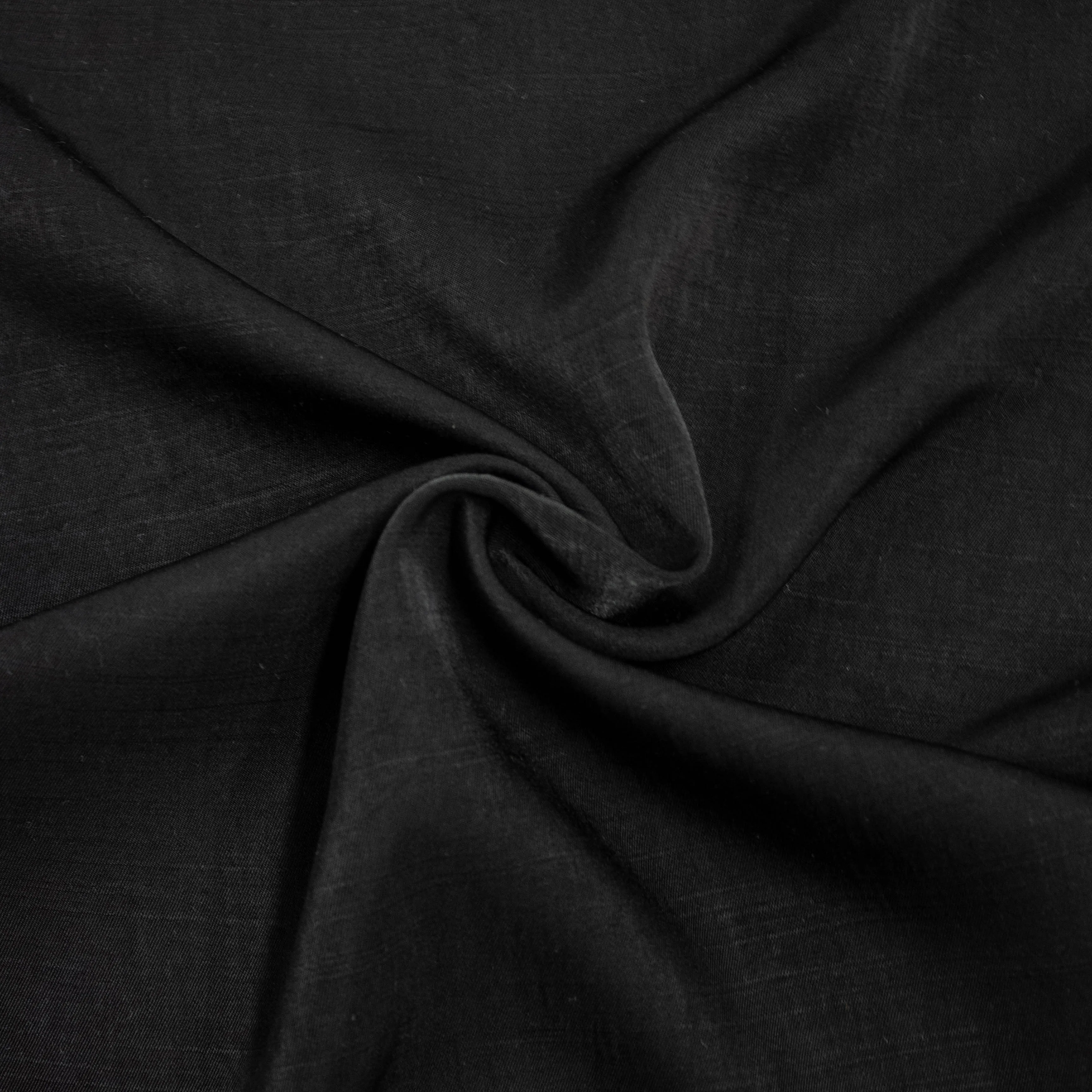 Magali Black Viscose Blend SHOWROOM SAMPLE 34CM X 60CM