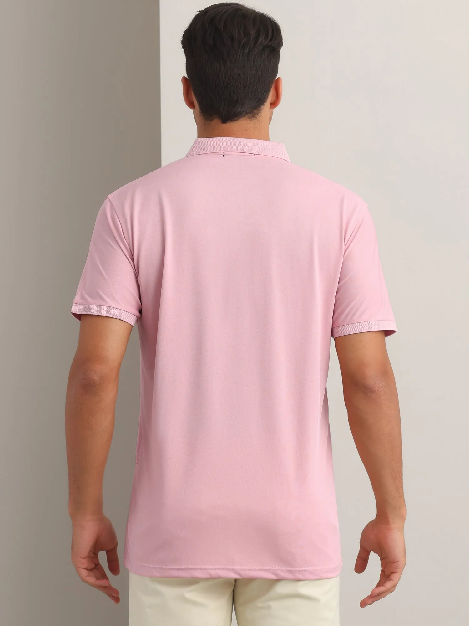 Men's Polo Shirts Short Sleeve Lightweight Regular Fit Casual Business Work Solid Golf Shirt