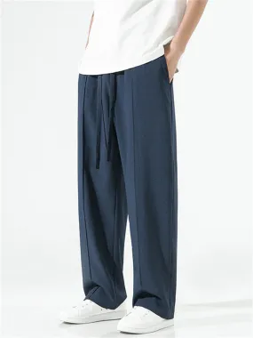Men's Summer Wear Silky Texture Breathable Casual Long Pants