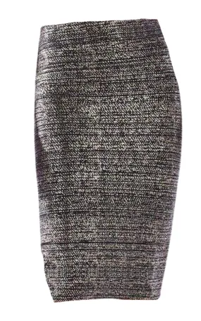 Metallic Foil Leger Pencil Skirt