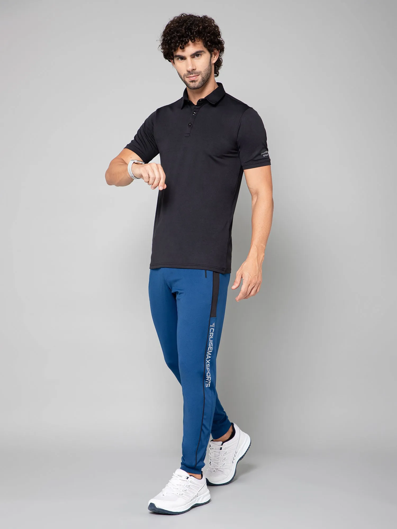 MINIMAL BUZZ SOFT TOUCH POLO T-SHIRT-BLACK
