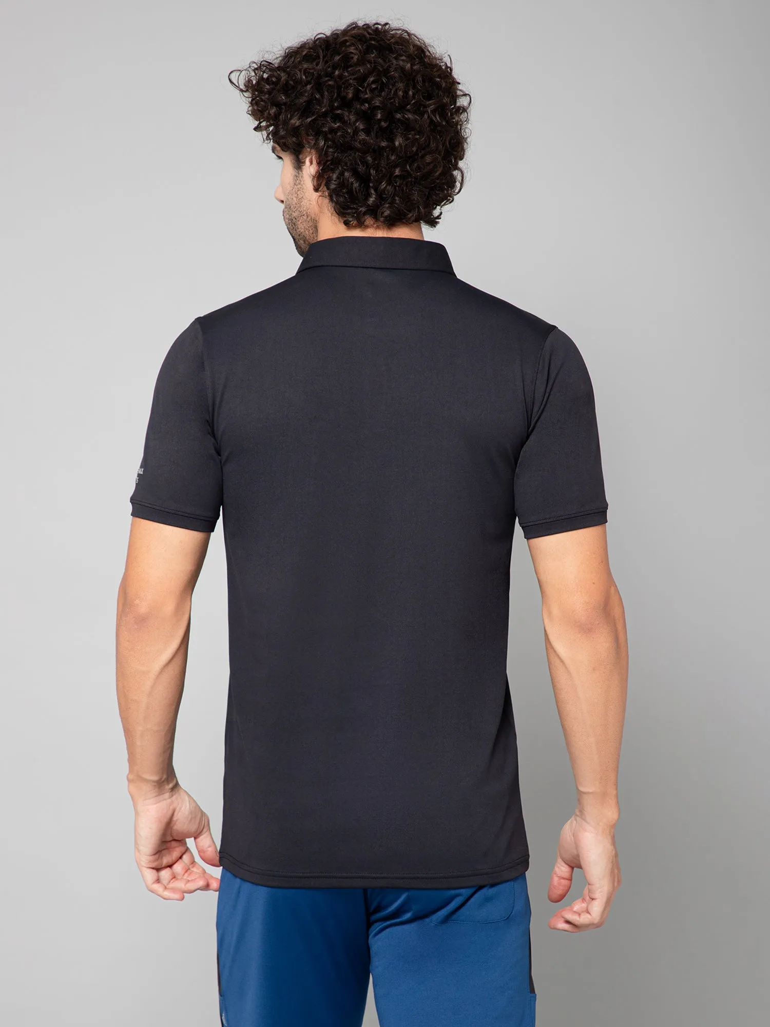 MINIMAL BUZZ SOFT TOUCH POLO T-SHIRT-BLACK