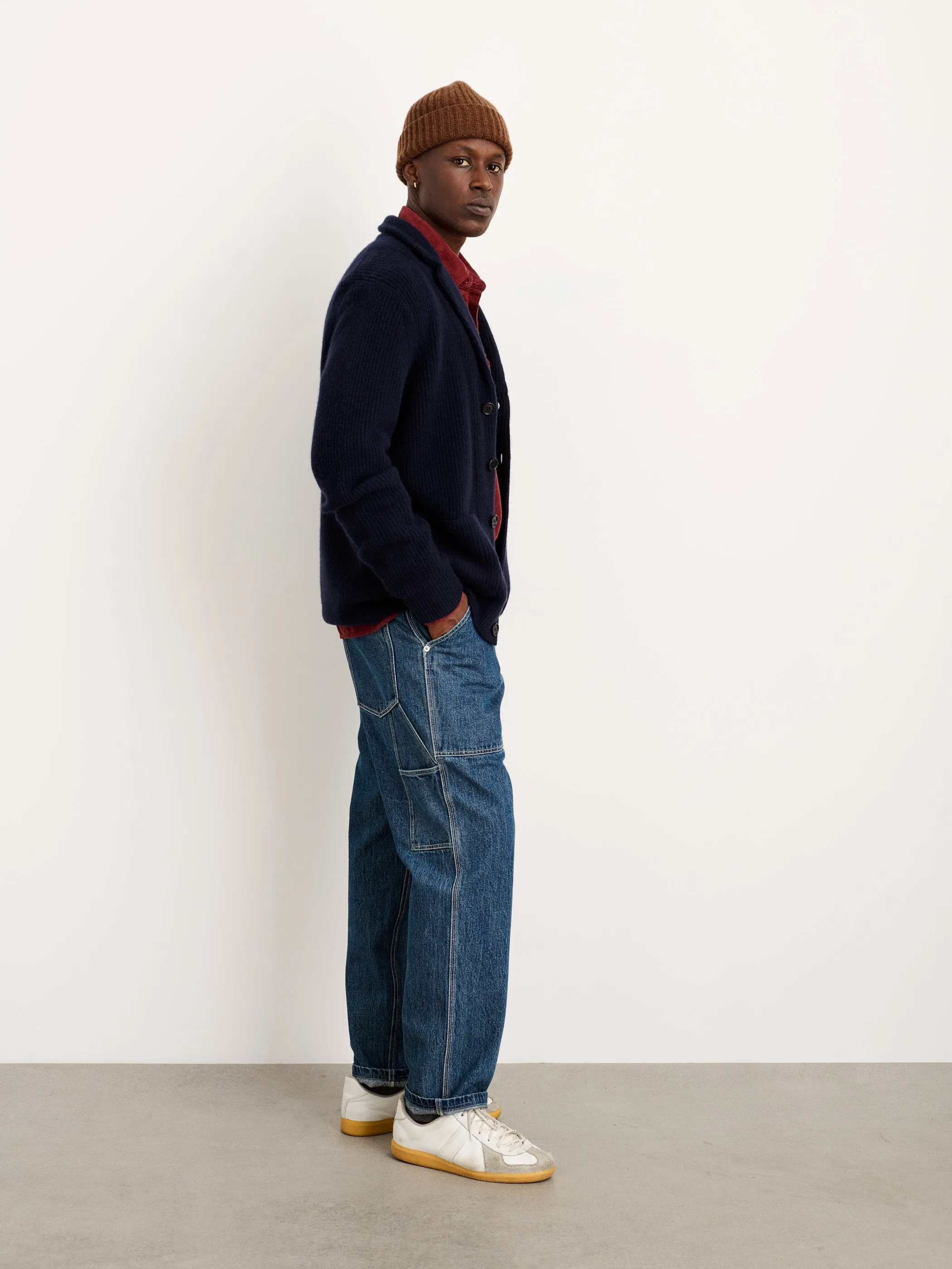 Mitchell Cardigan in Washed Cashmere
