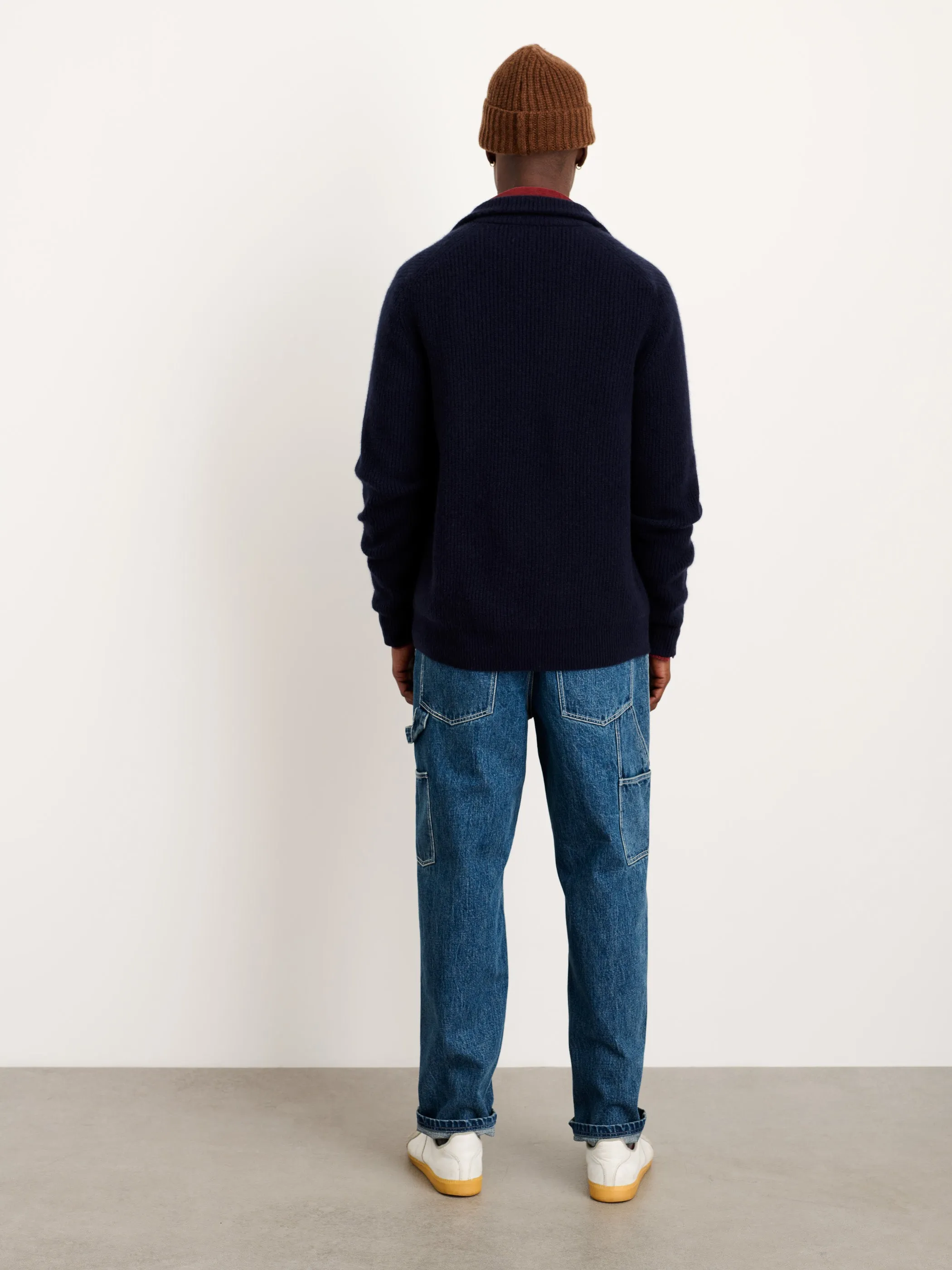 Mitchell Cardigan in Washed Cashmere