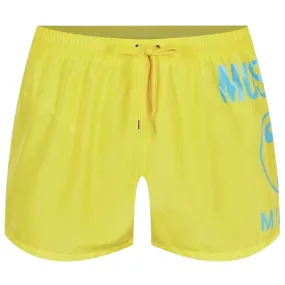Moschino Large Milano Logo Yellow Short Swim Shorts
