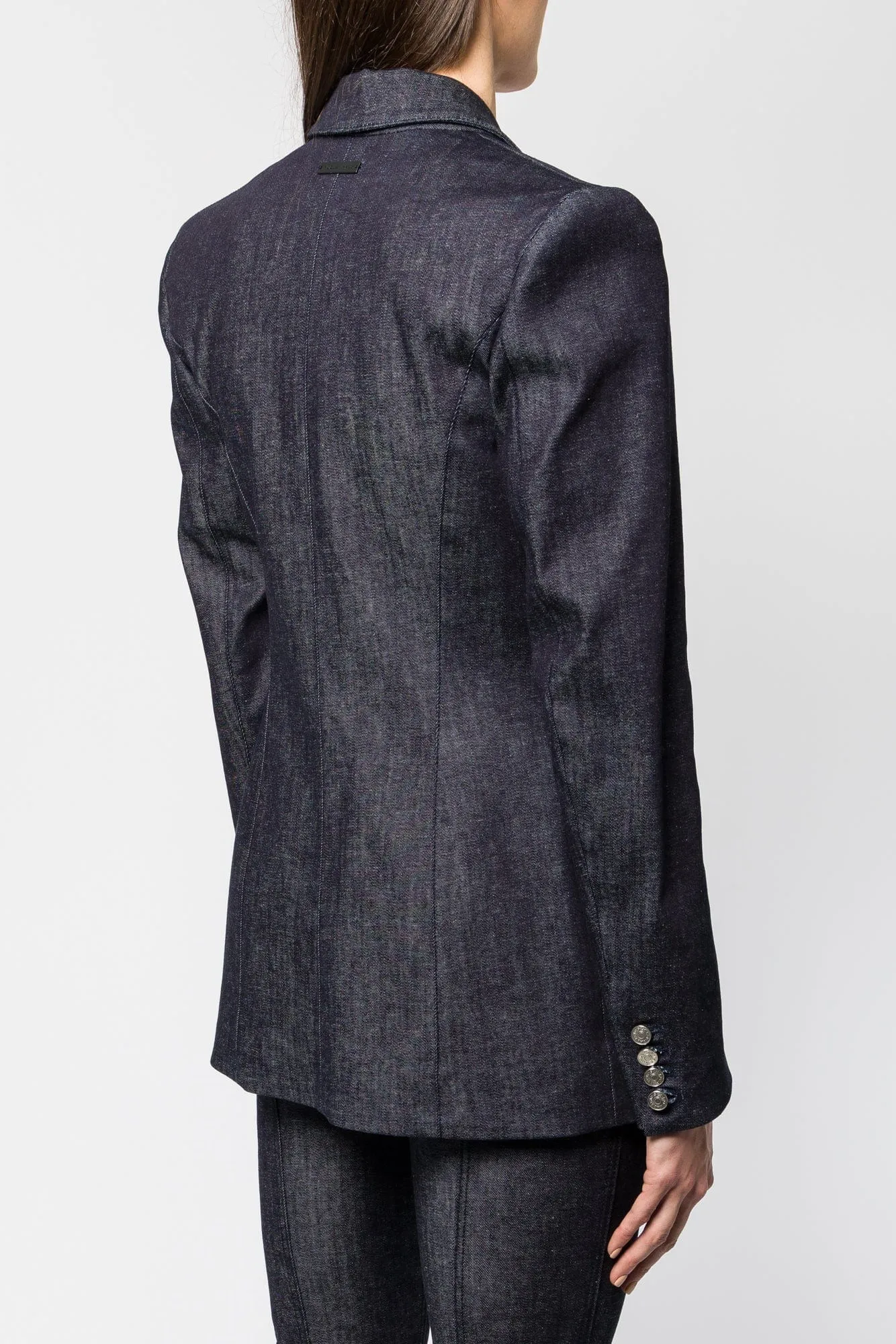 Mugler Stretch Raw Denim Blazer SS25