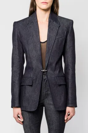 Mugler Stretch Raw Denim Blazer SS25