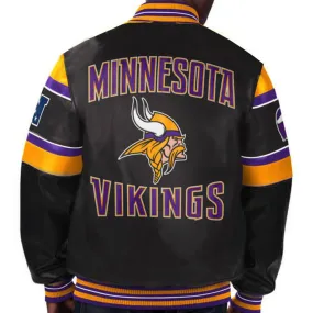 NFL Minnesota Vikings Multicolor Leather Jacket  For Men & Women
