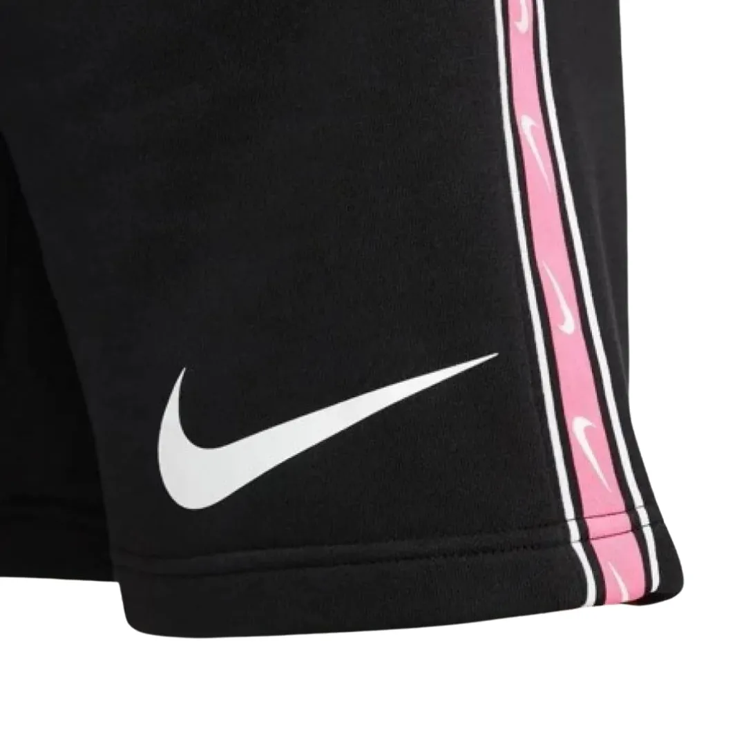 Nike Pink Taped Hem Black Shorts