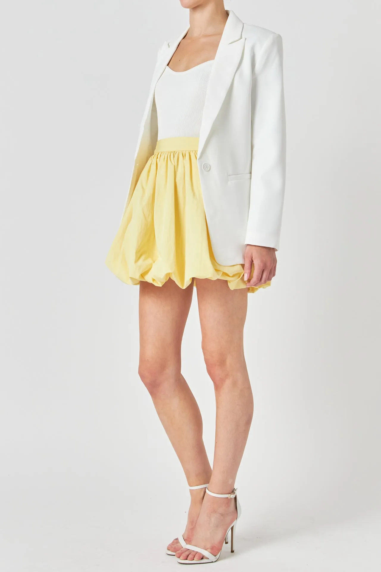 Noa High Waisted Bubble Mini Skirt