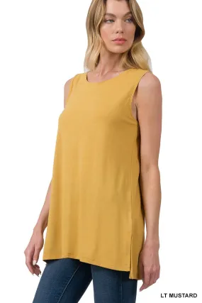 On The Regular Plus Sleeveless Lt Mustard Top (Size 3X)