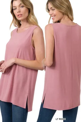 On The Regular Sleeveless Light Rose Top