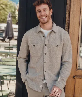 Pacifica Stretch Twill  Shirt - Taupe Herringbone