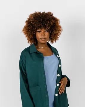 Painters Oversized Shirt Jacket | Rich Teal