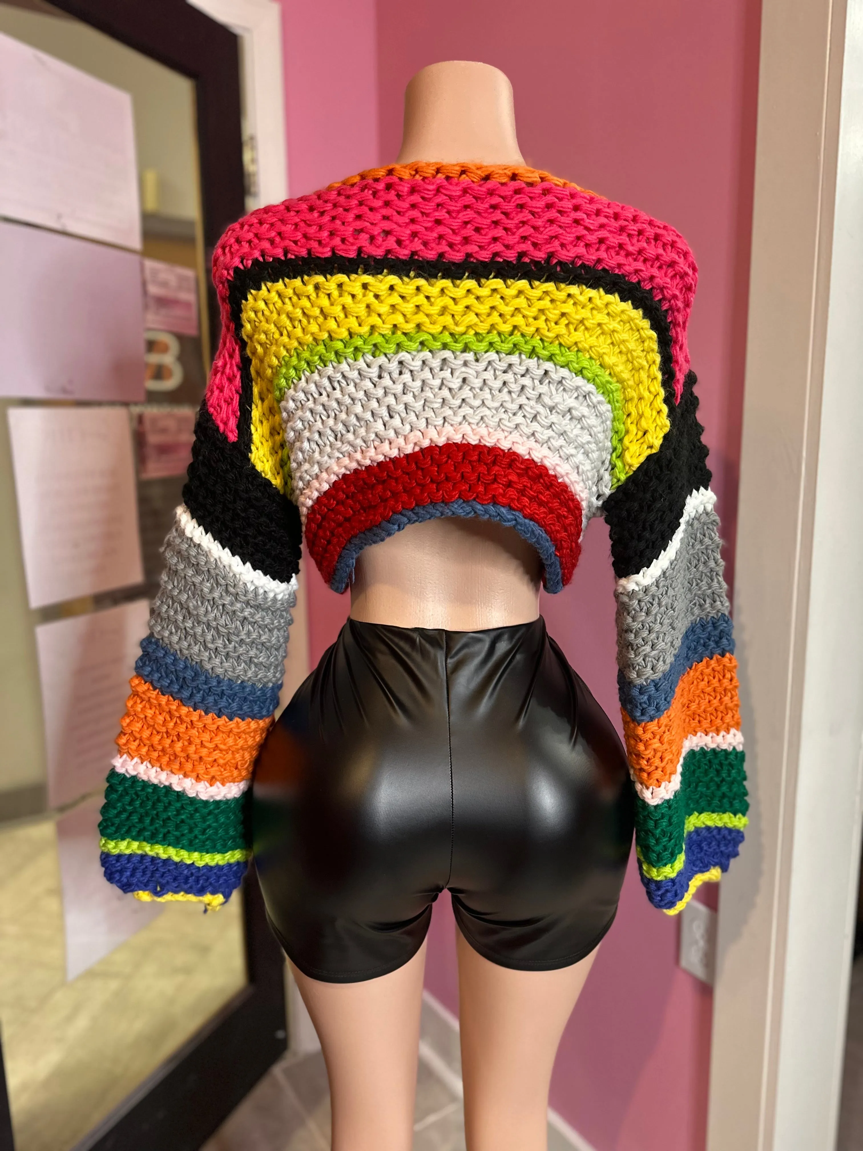 Playful Palette Knitted Sweater- Multi
