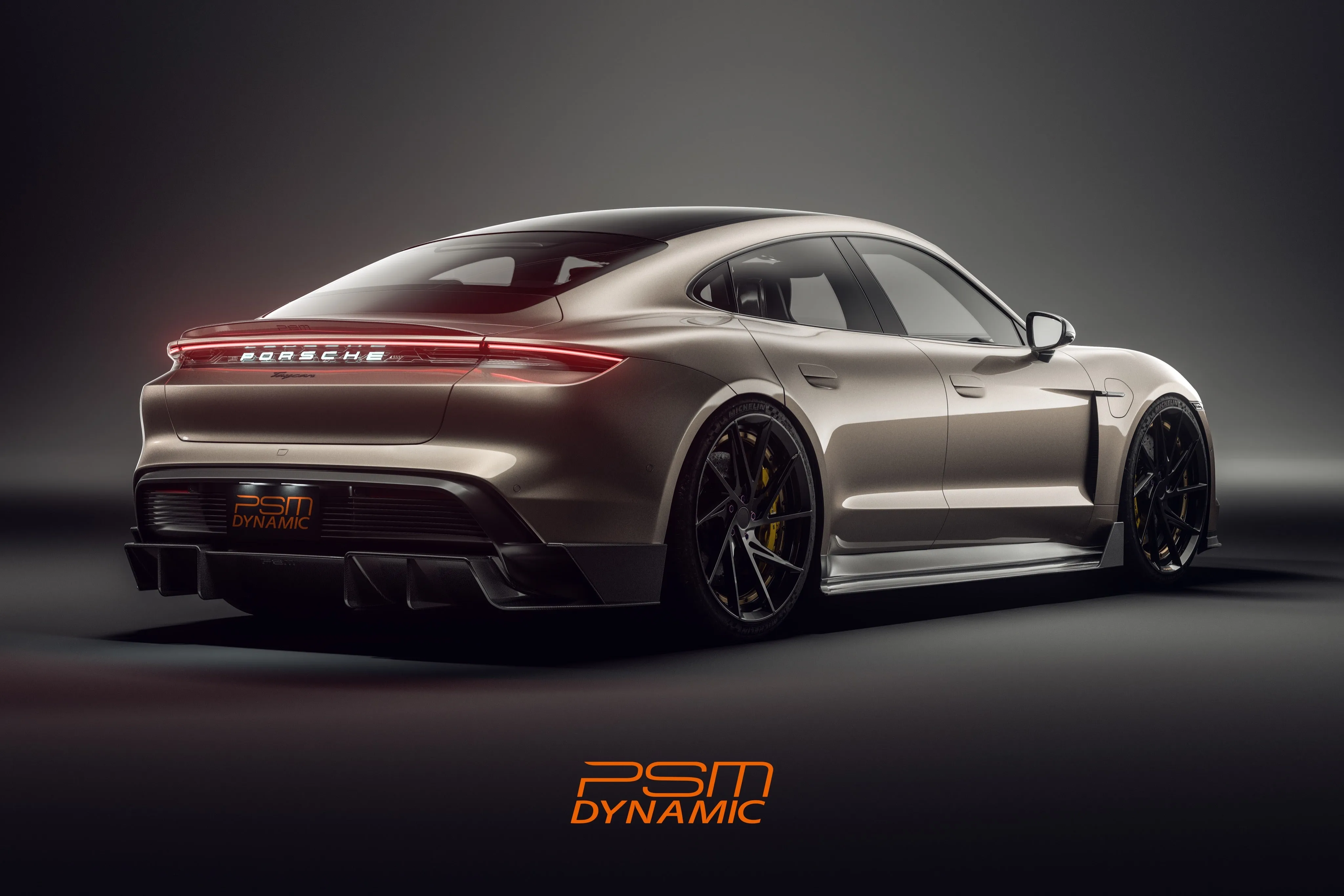 PSM Dynamic Carbon Fiber Skit Skirts for Porsche Taycan