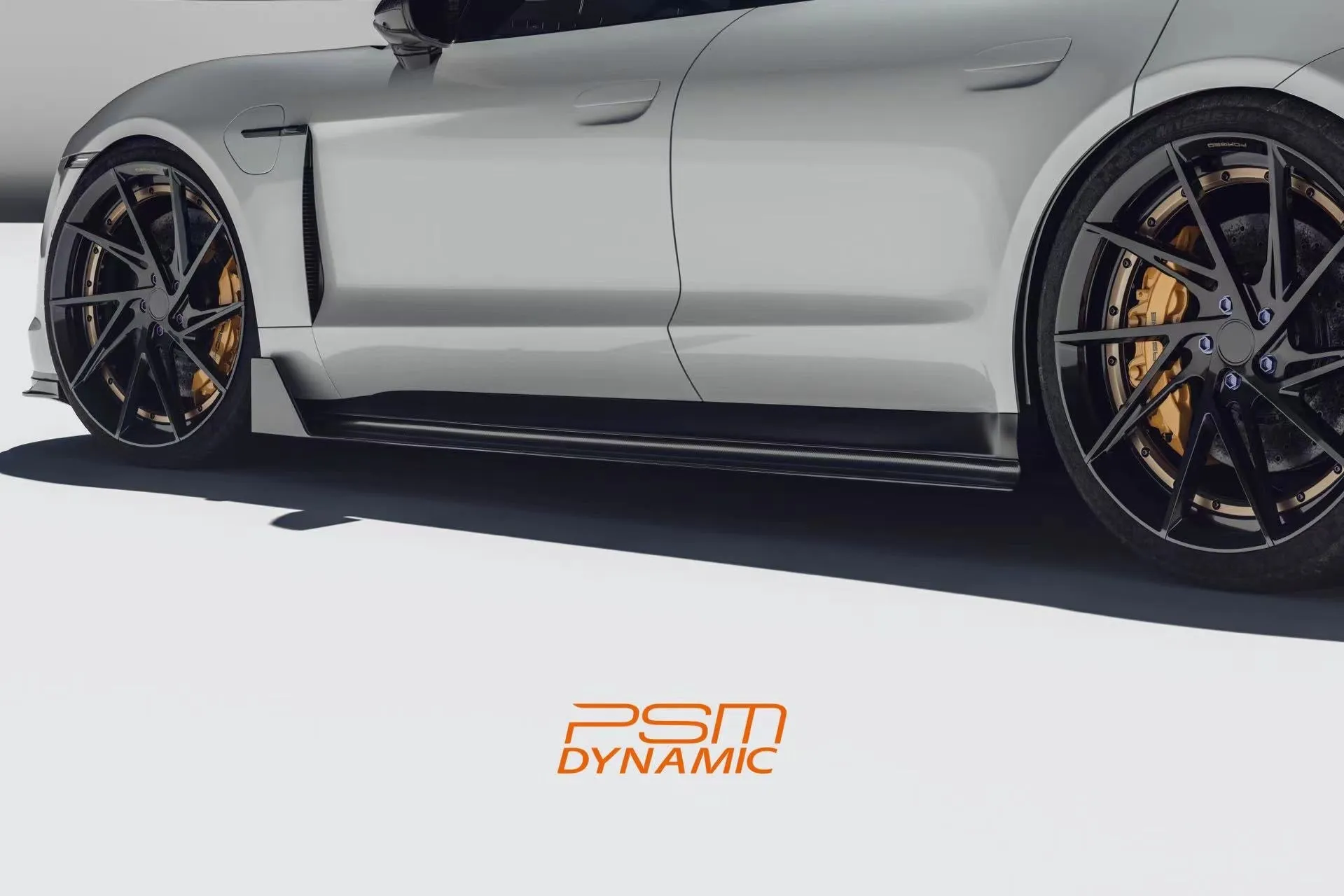 PSM Dynamic Carbon Fiber Skit Skirts for Porsche Taycan