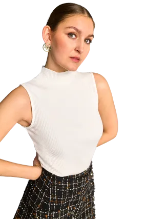 Riani Stand-Up Collar Rib Jersey Top