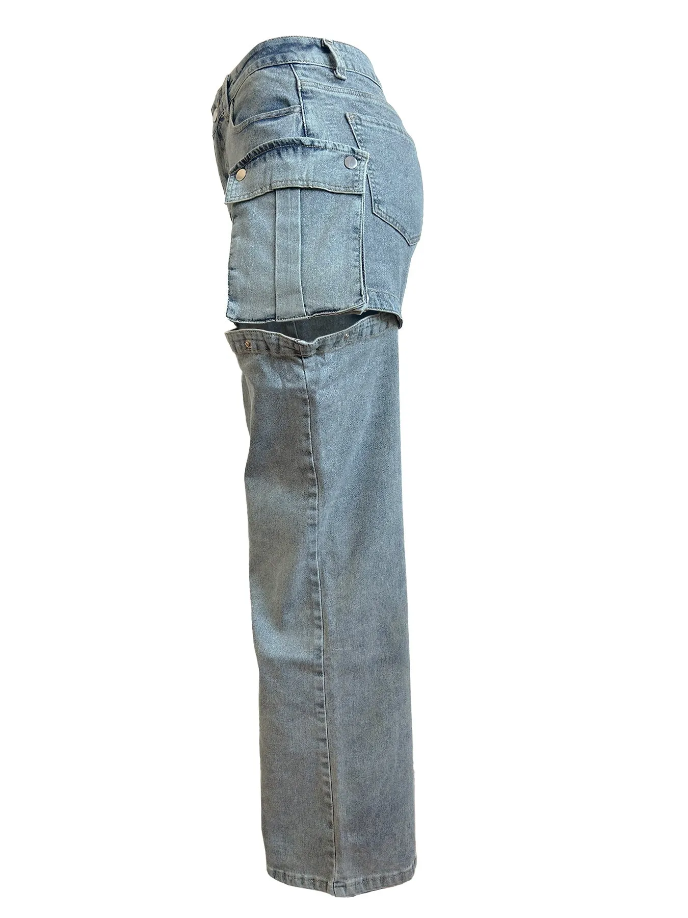 Safari Wide Leg Cargo Jeans
