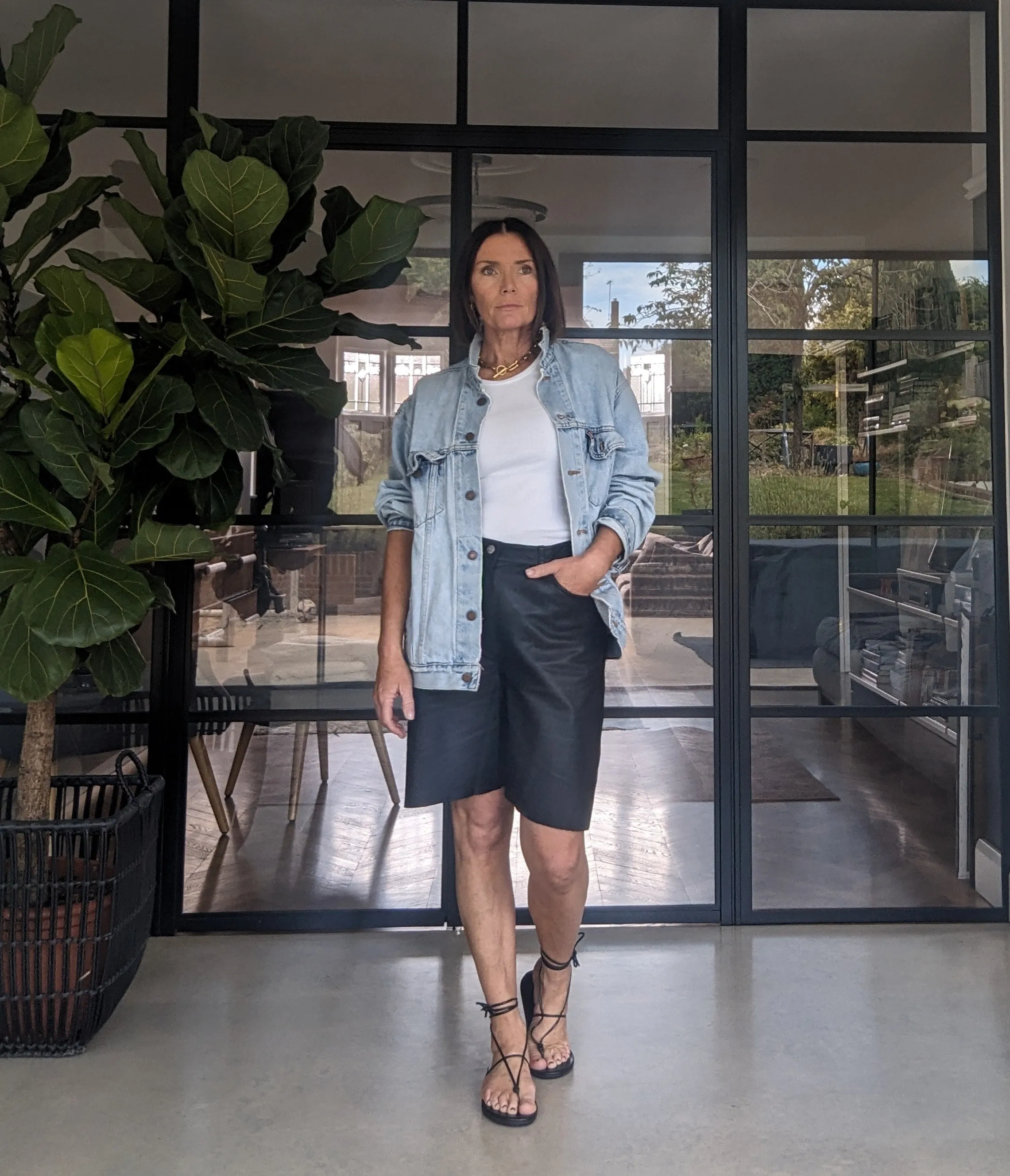 Sashelly Leather Shorts
