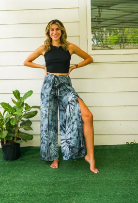 Silver Flow Palazzo Wrap Pants