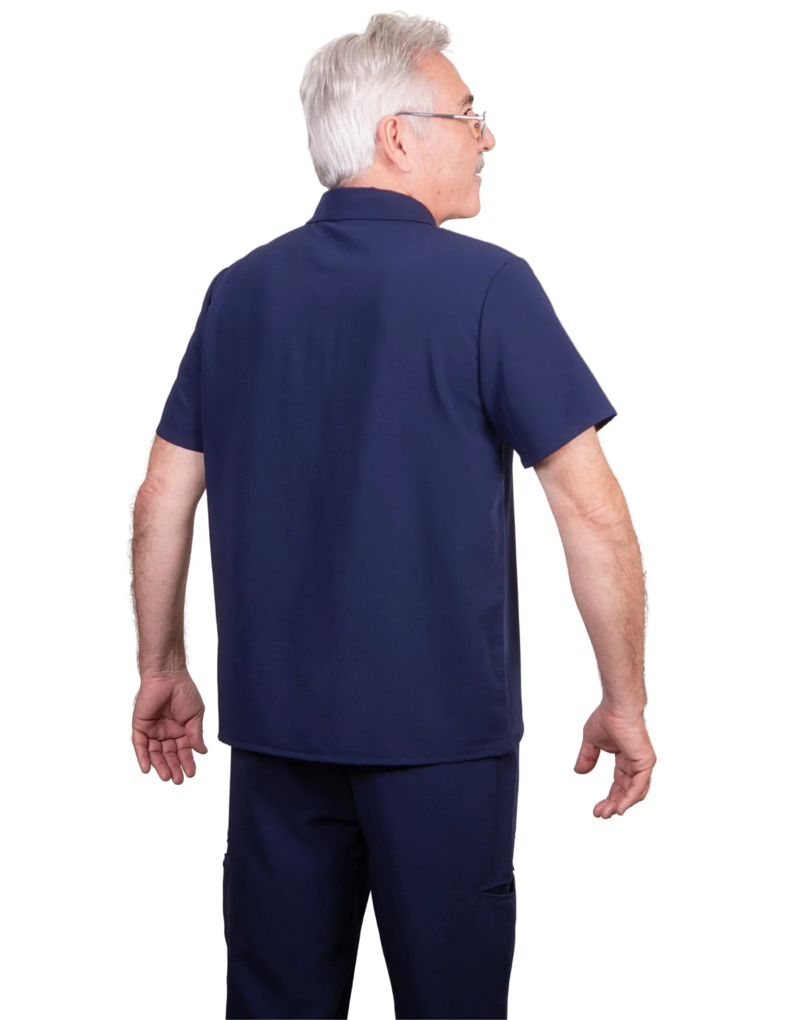 simply-scrubs Men's Medical Polo Set - Navy