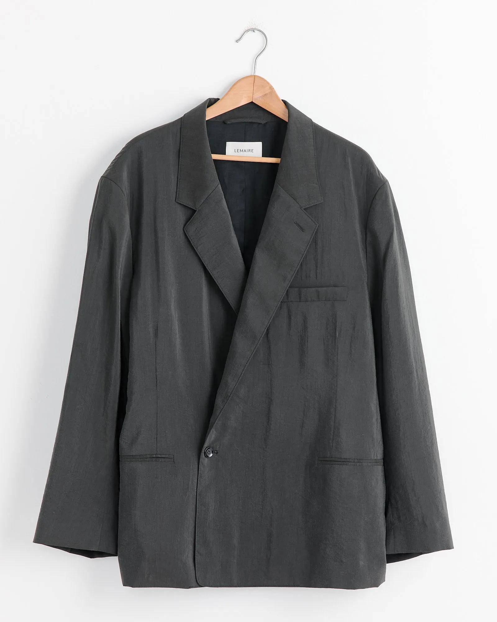 Soft Double Breasted Jacket in Dark Espresso