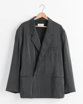 Soft Double Breasted Jacket in Dark Espresso