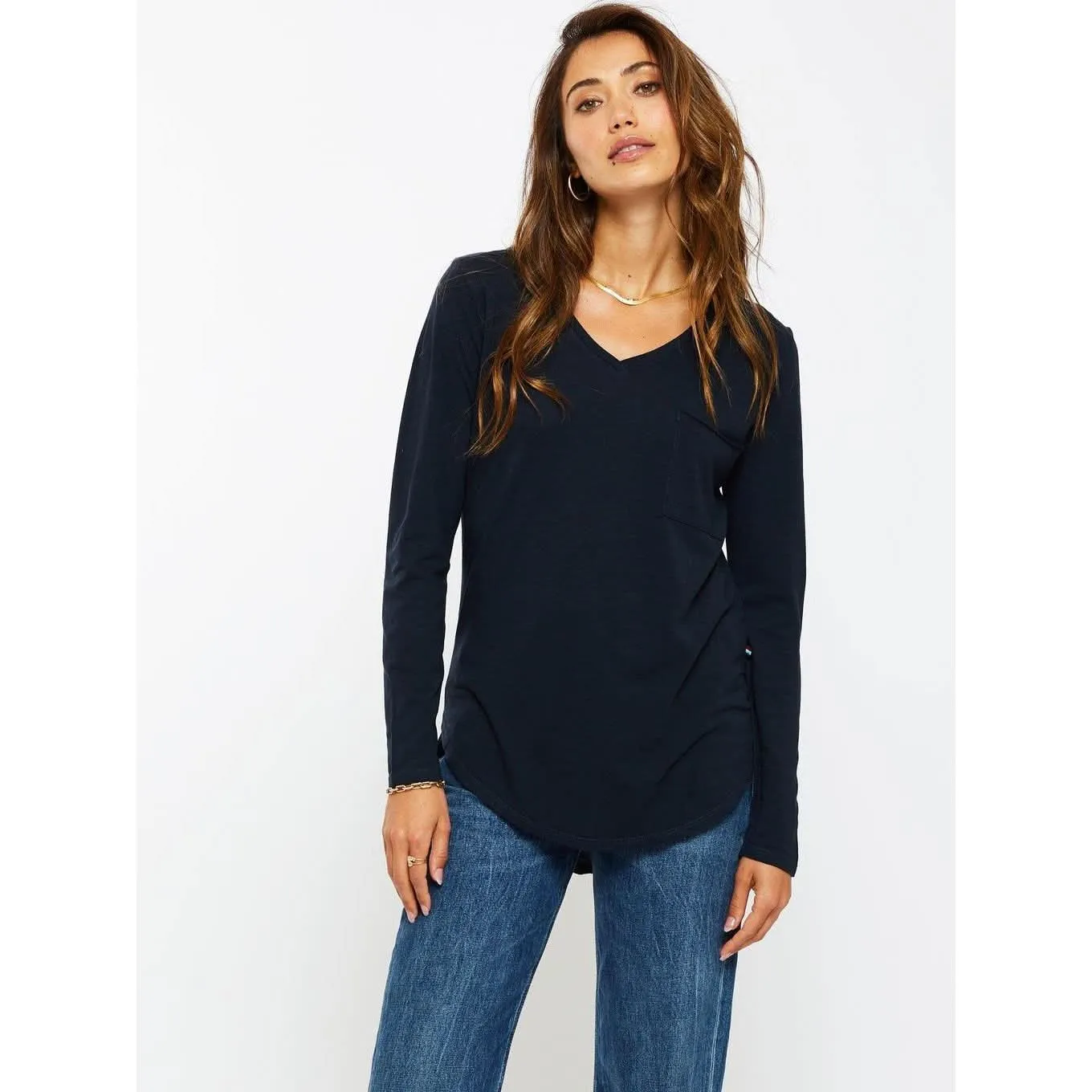 Sol Angeles Essential Long Sleeve Torque Tee Indigo