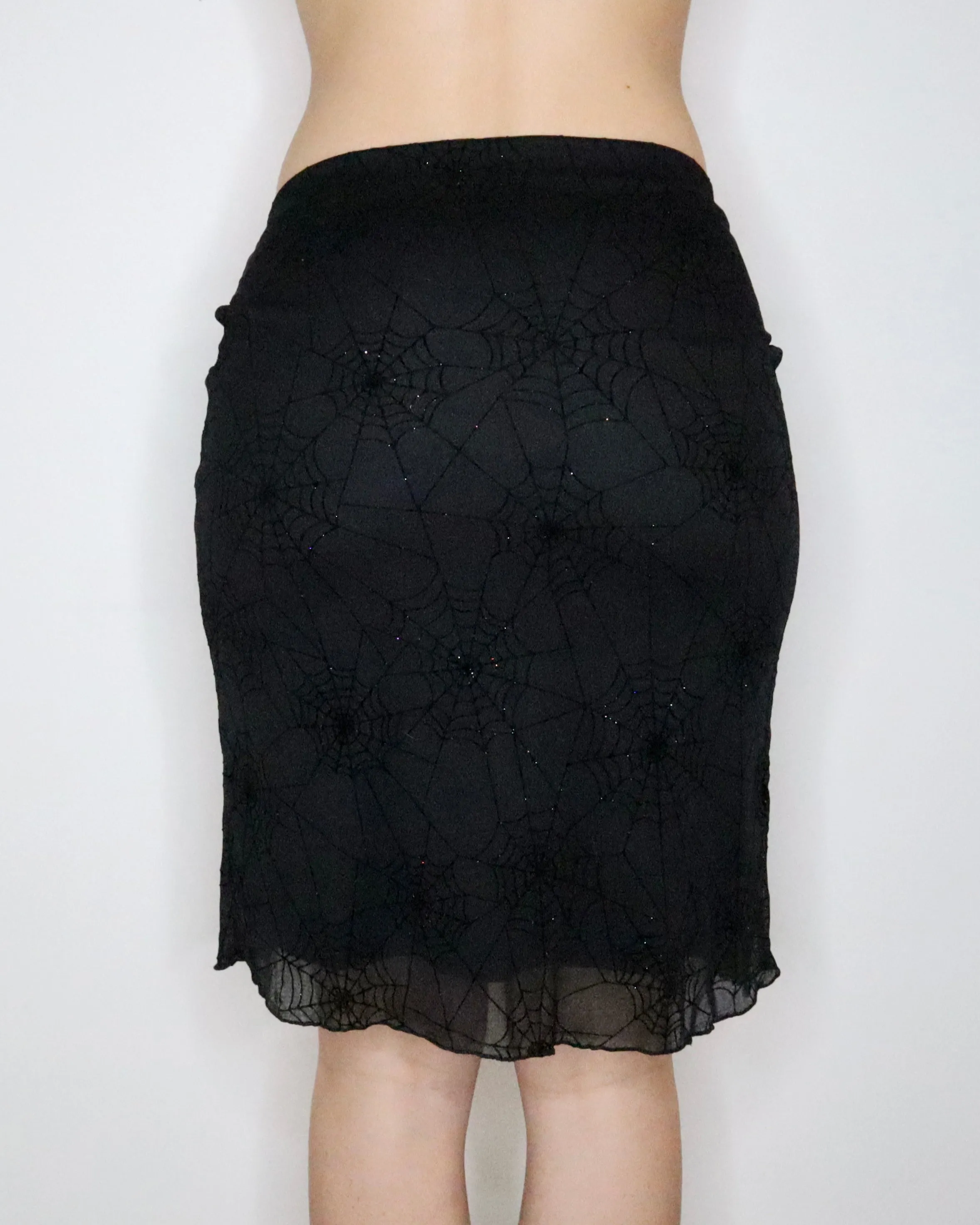 Spiderweb Mesh Midi Skirt (Small) 