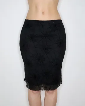 Spiderweb Mesh Midi Skirt (Small) 