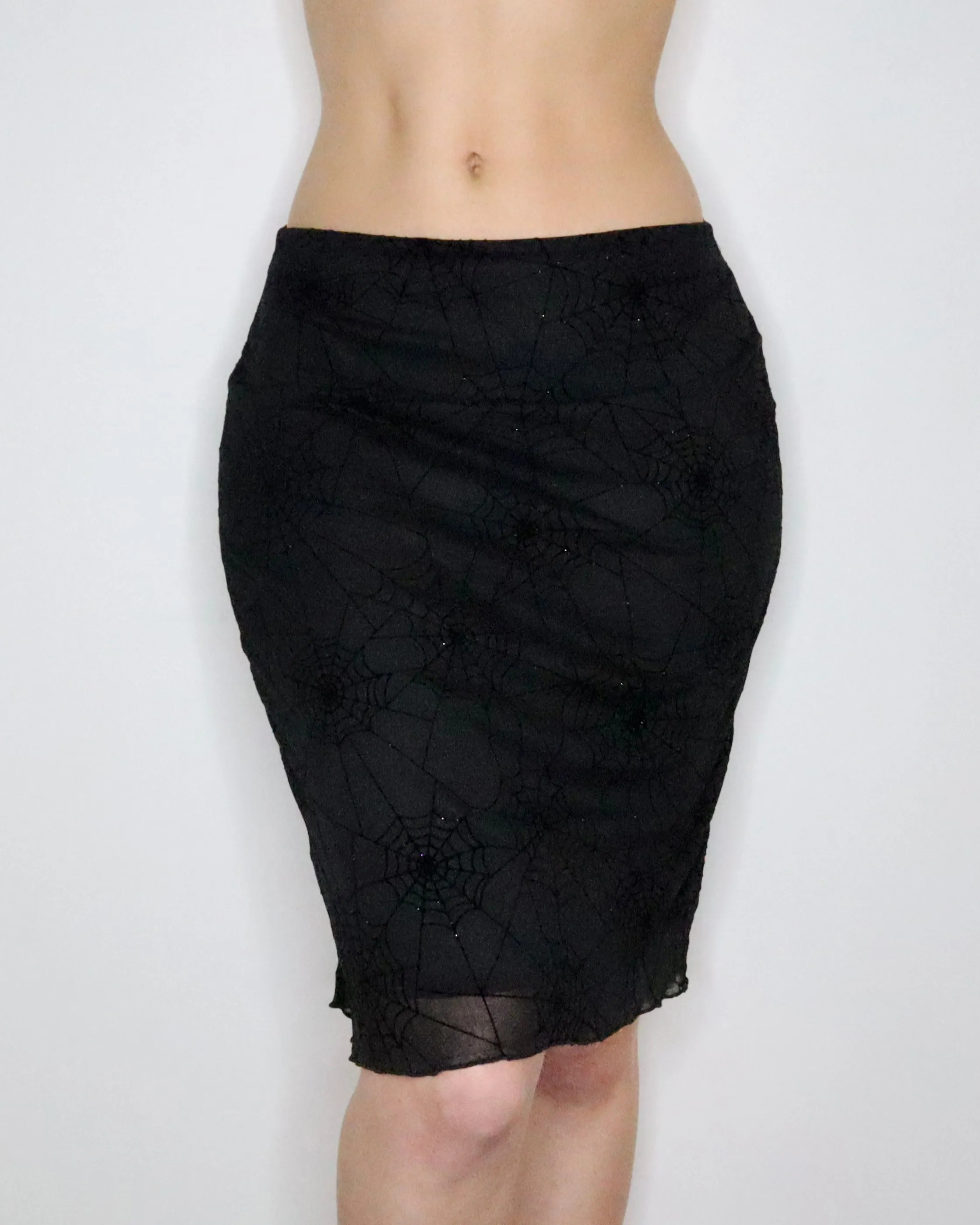 Spiderweb Mesh Midi Skirt (Small) 