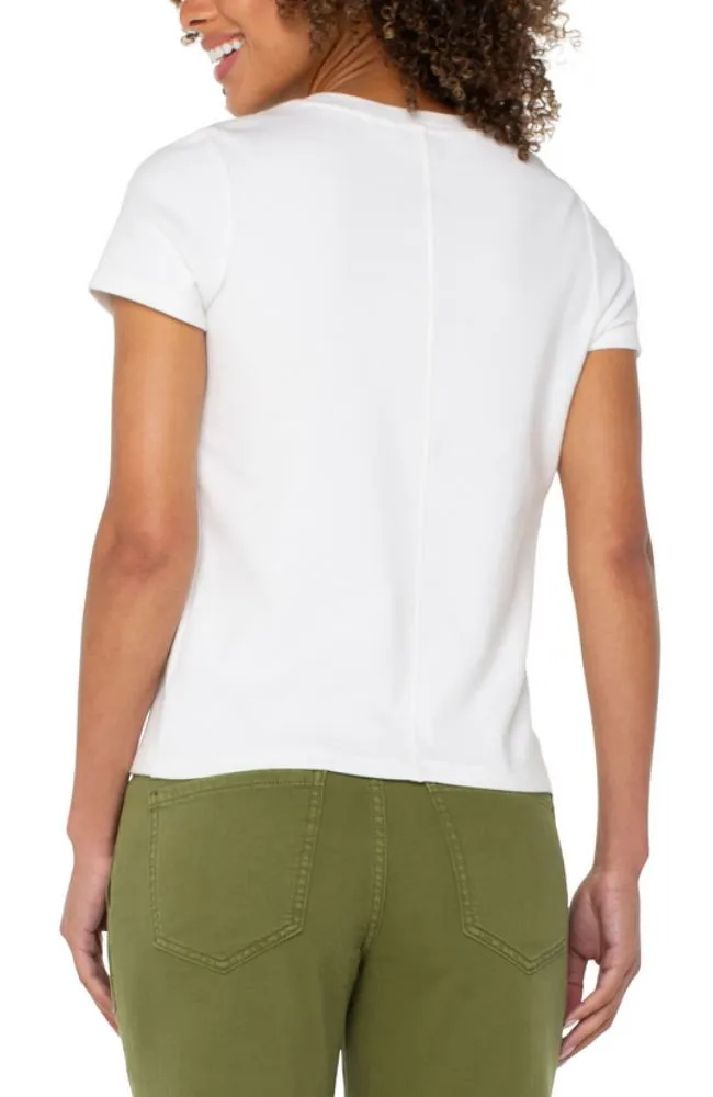 SS Crew Neck Knit Tee CB Seam