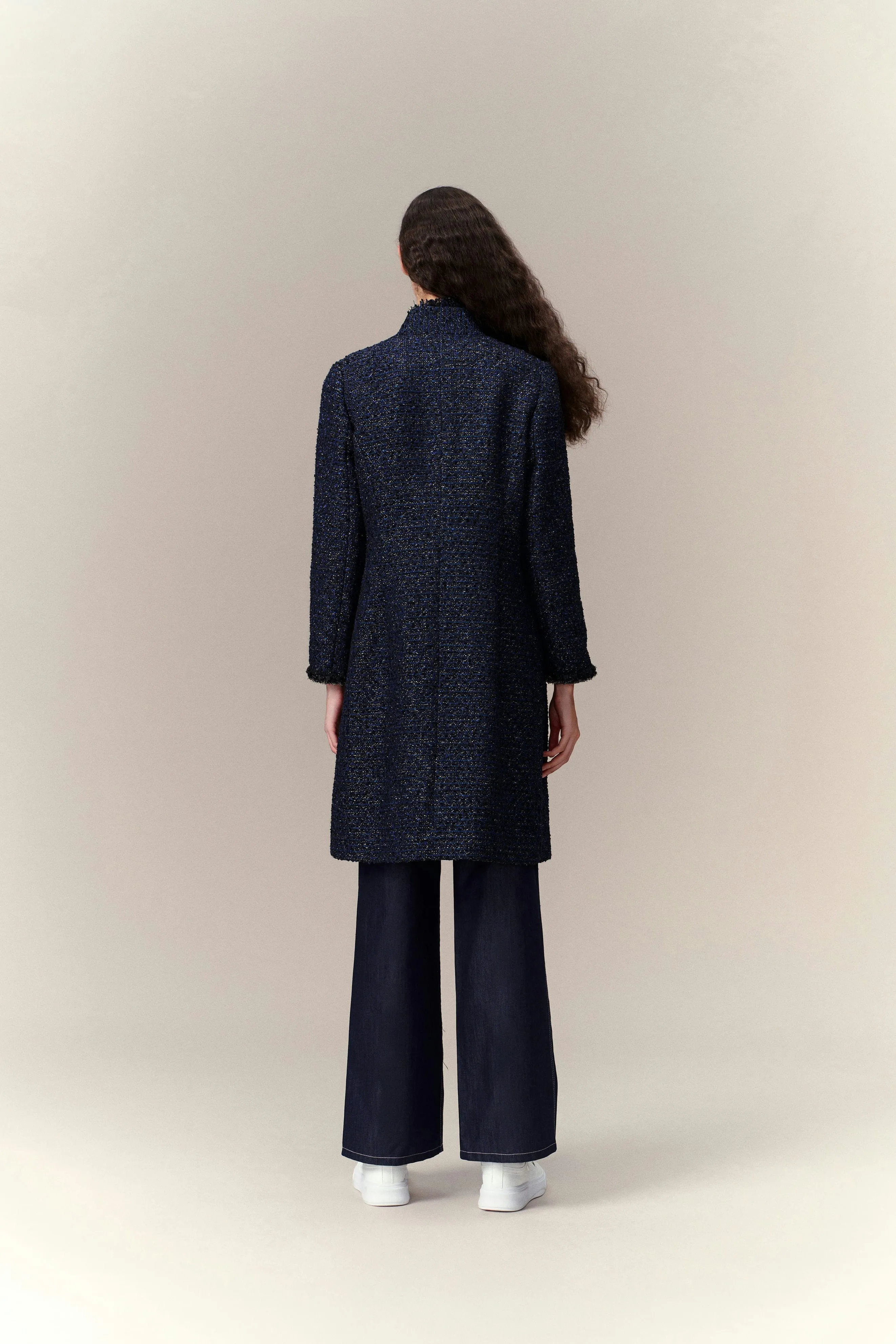 Stand Collar Fitted Coat