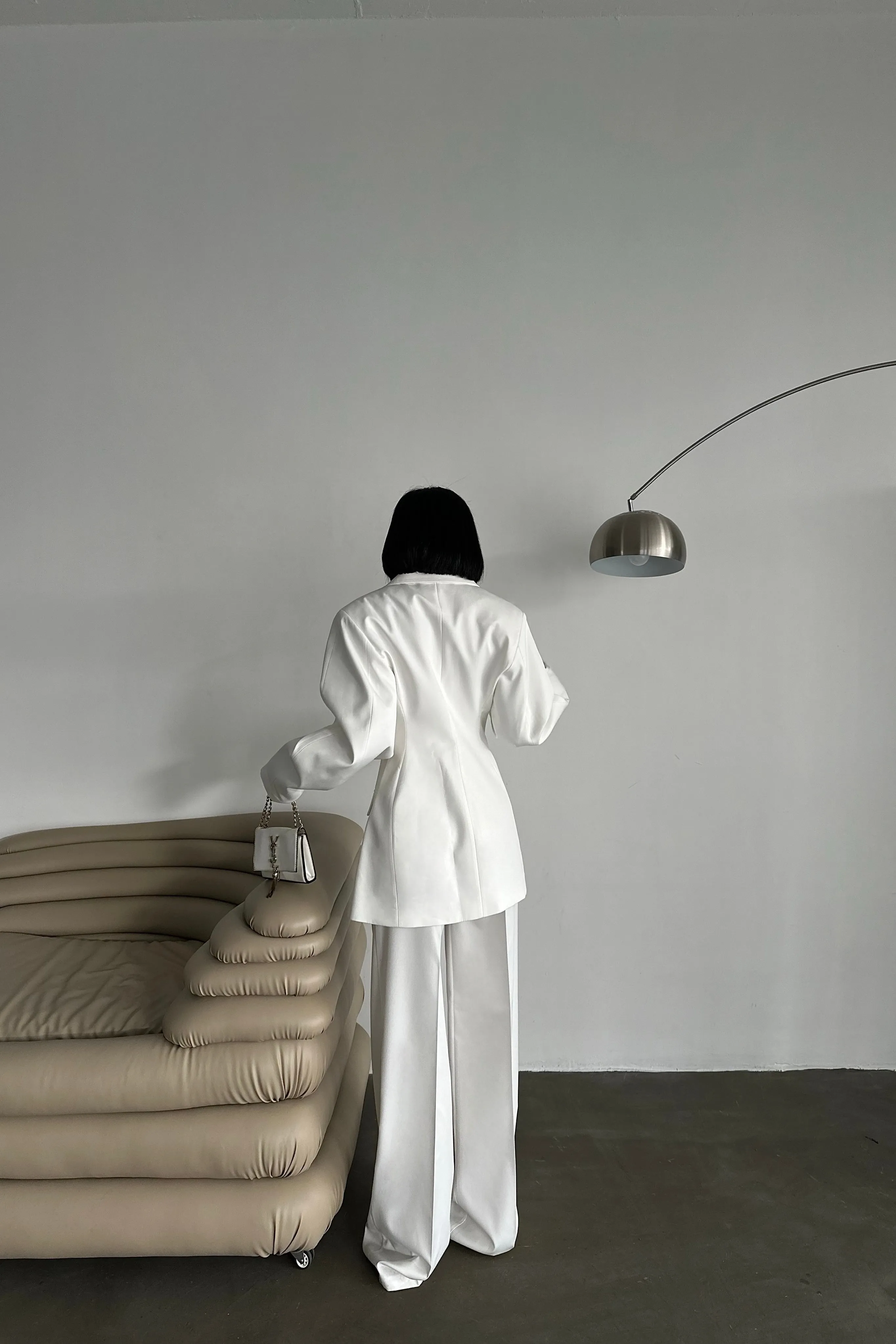 Structured Blazer & Pleated Trousers Set
