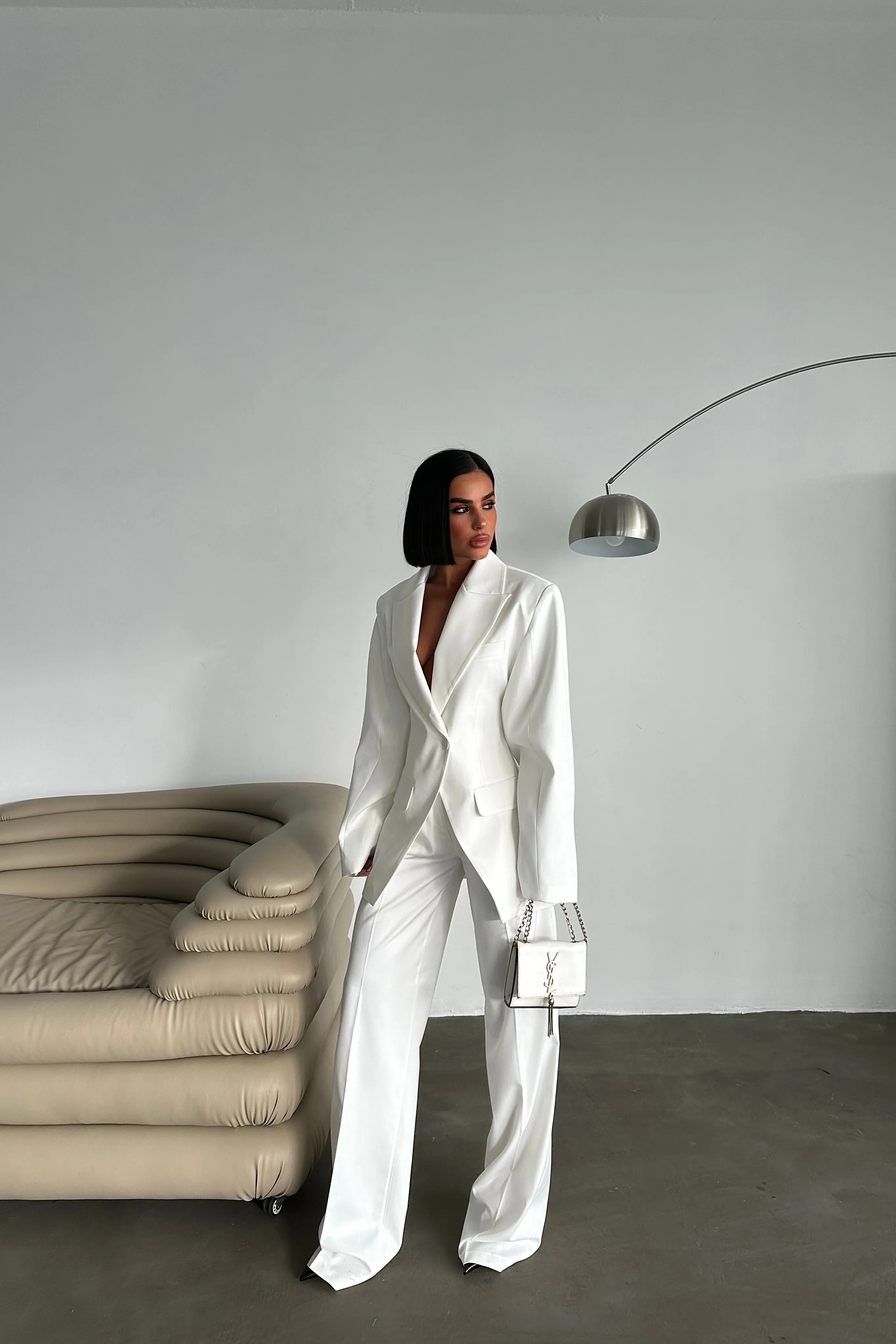 Structured Blazer & Pleated Trousers Set
