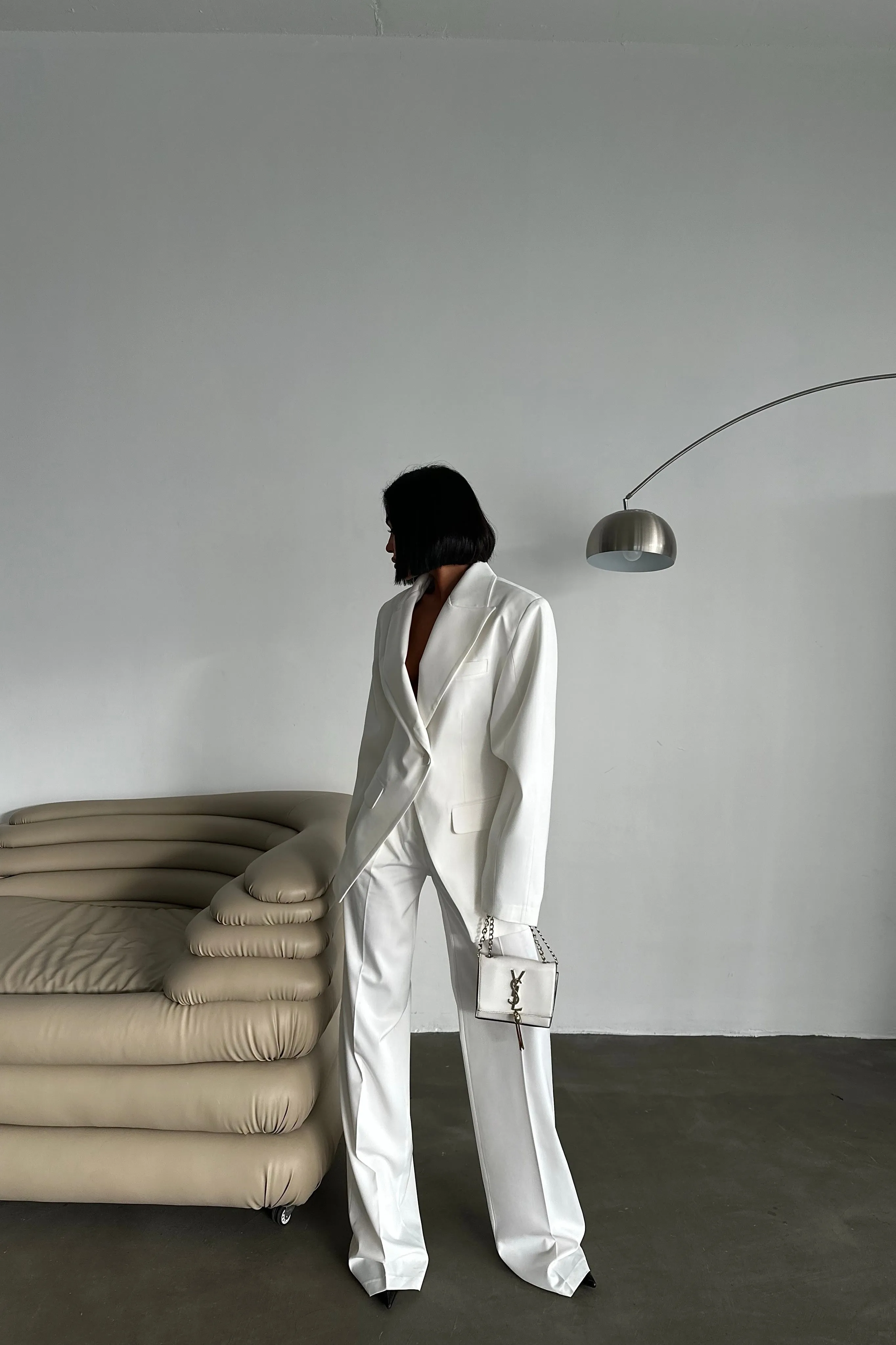 Structured Blazer & Pleated Trousers Set