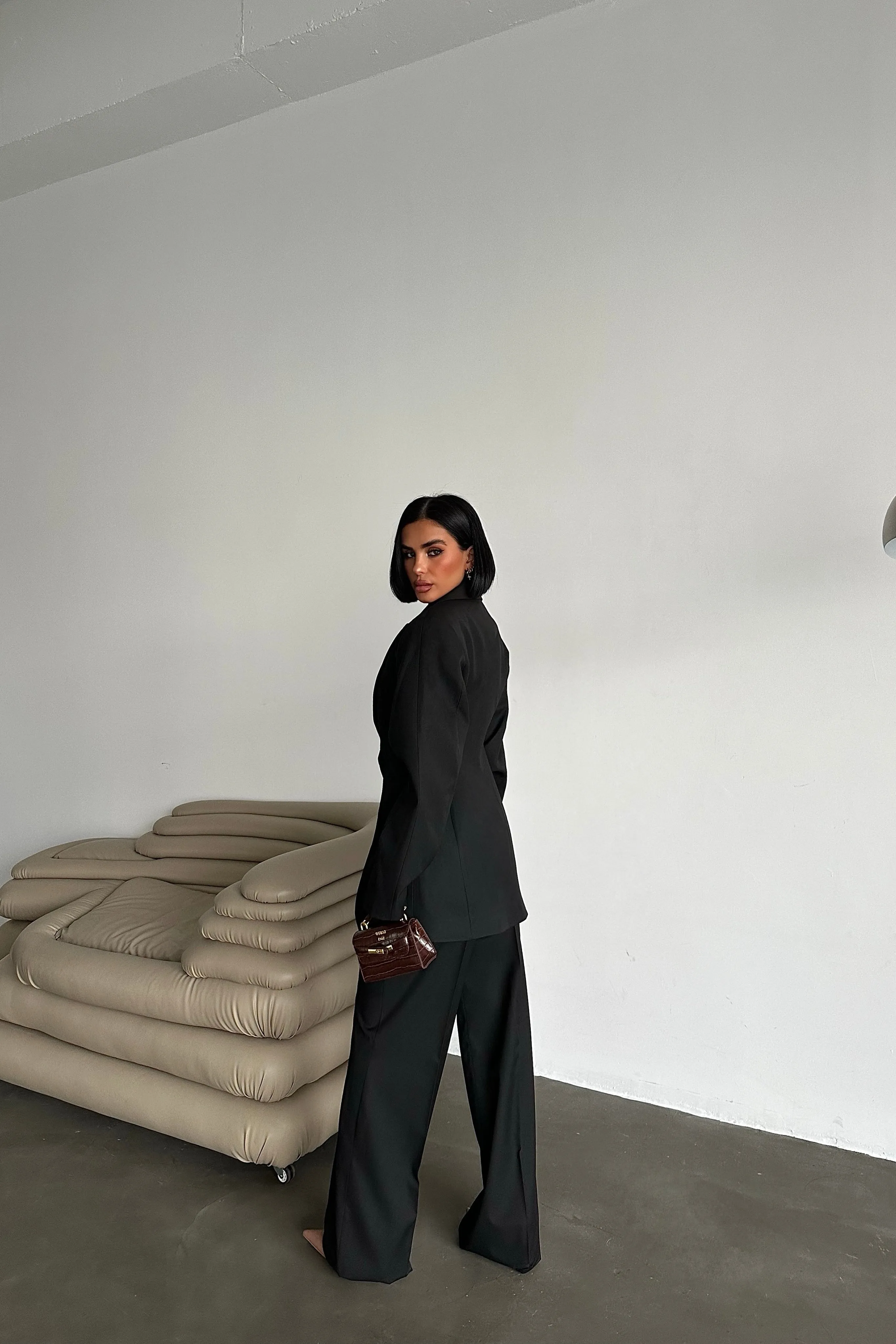 Structured Blazer & Pleated Trousers Set