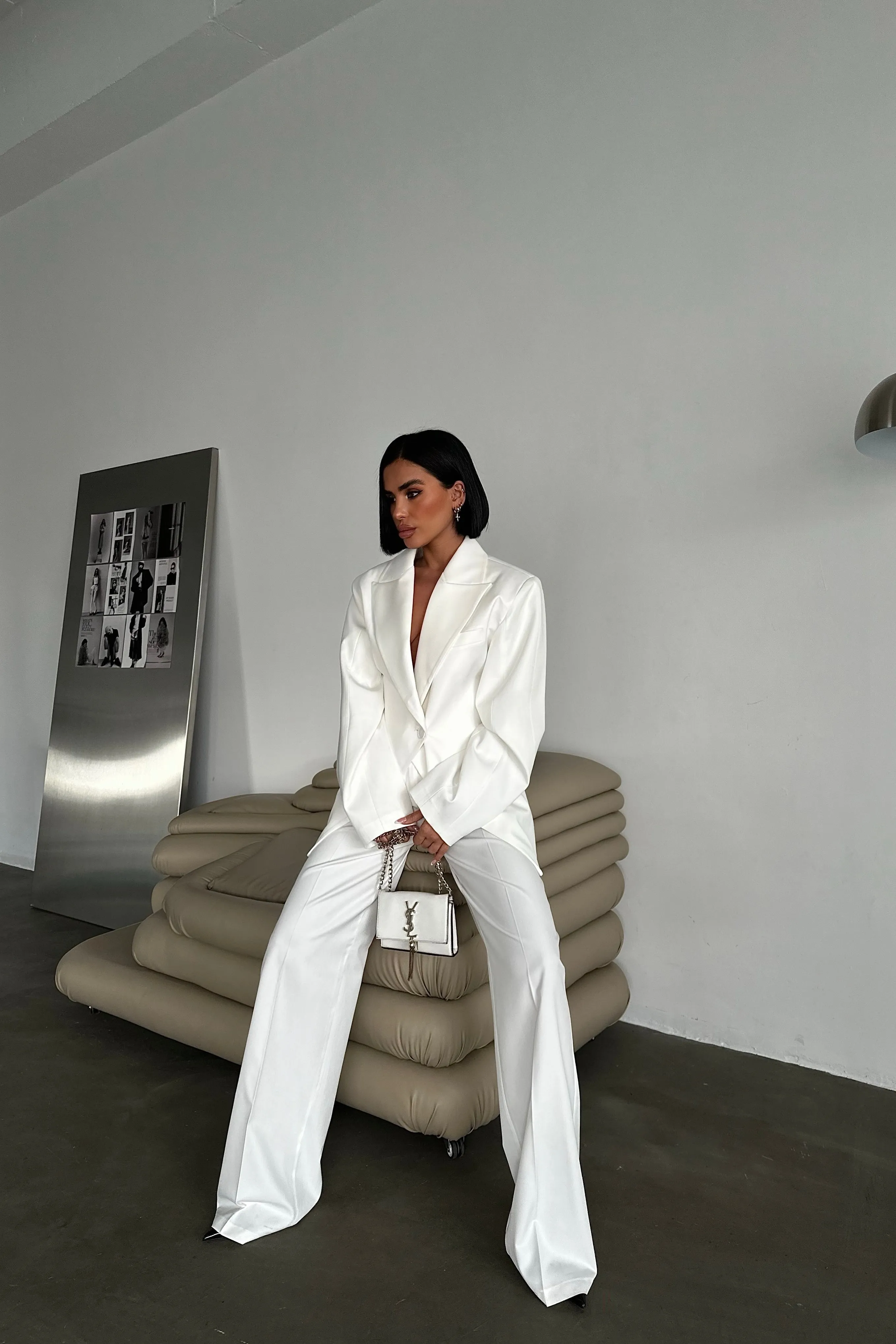 Structured Blazer & Pleated Trousers Set