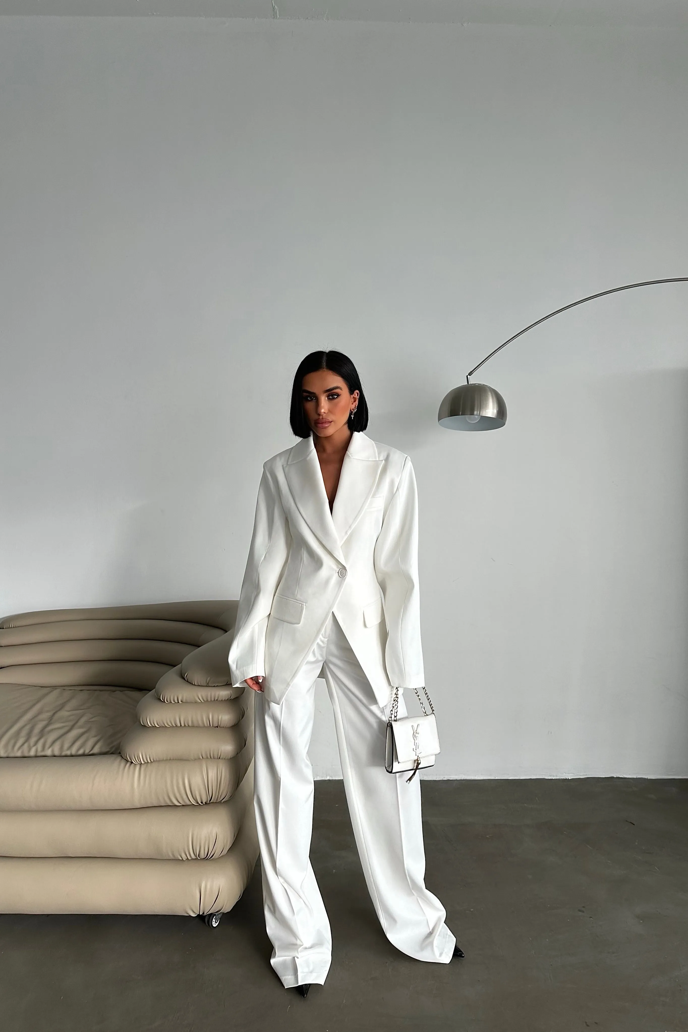 Structured Blazer & Pleated Trousers Set