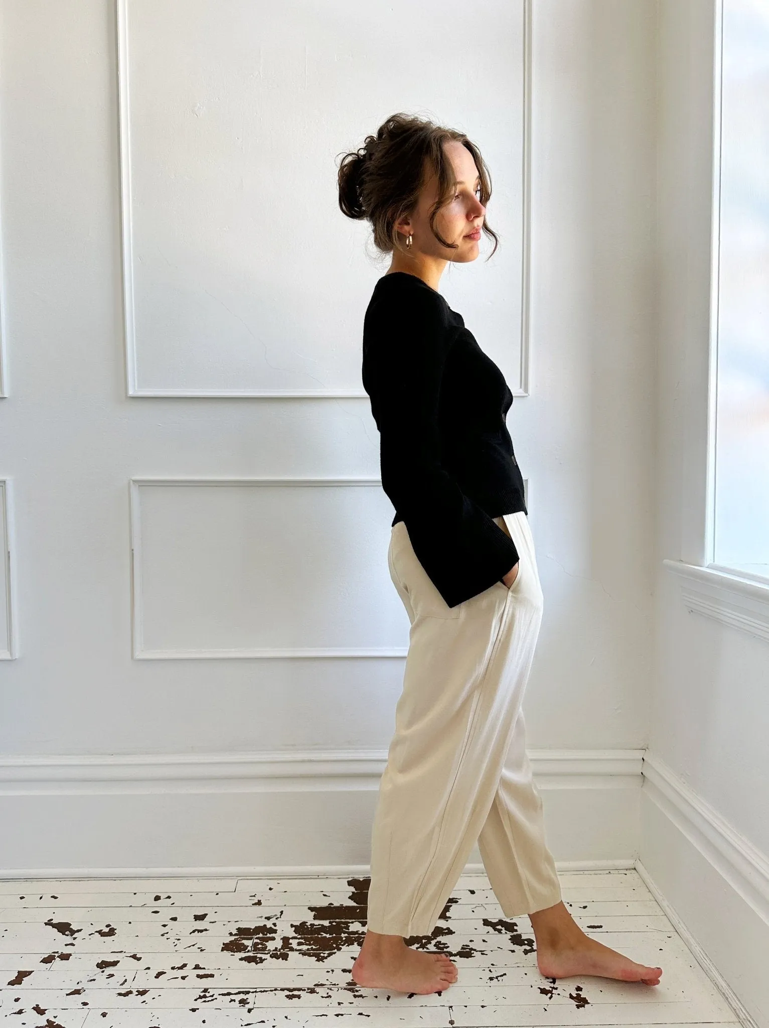 Tencel Straight Leg Pants