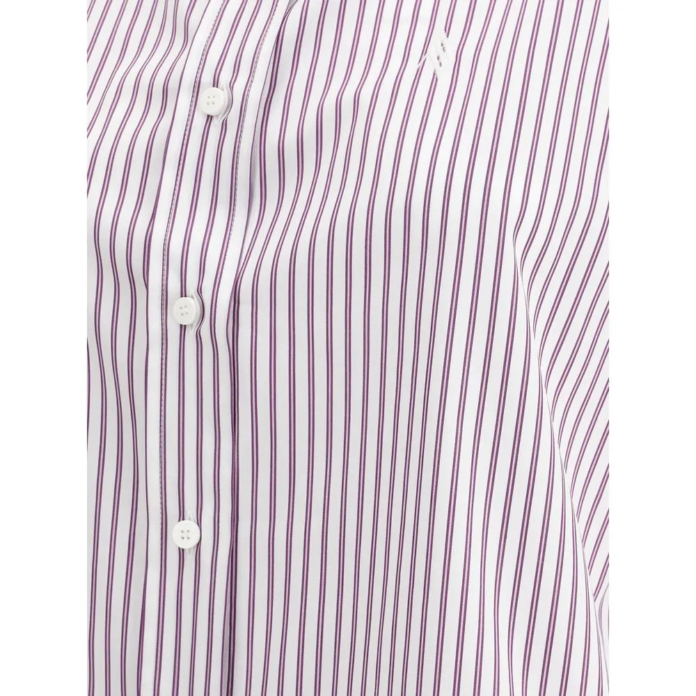 The Attico Asymmetrical strip Shirt